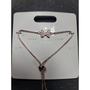 Disney Parks exclusive rose gold Minnie Mouse bow adjustable bracelet